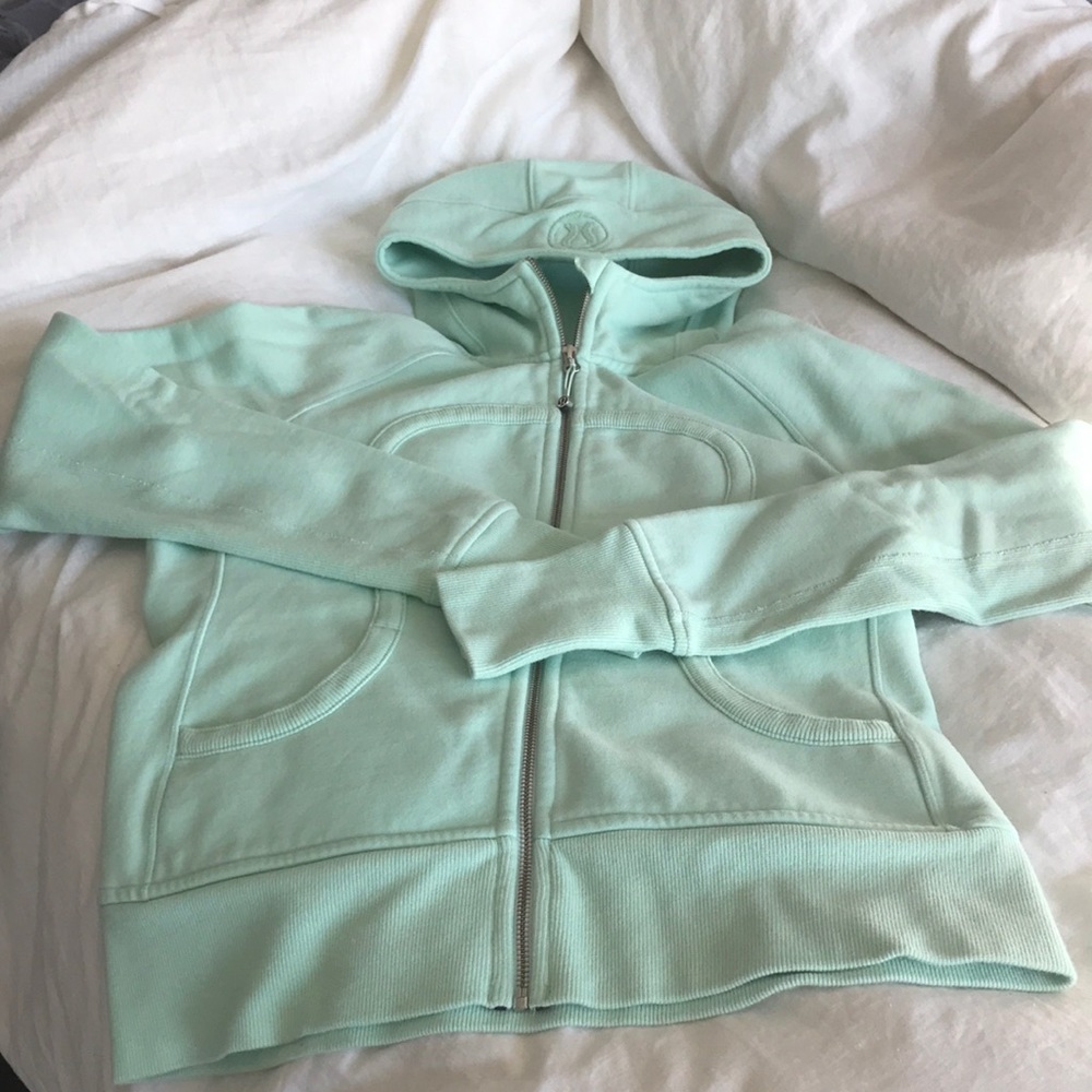 Lululemon scuba hoodie, mint green, size 10/12